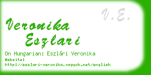 veronika eszlari business card